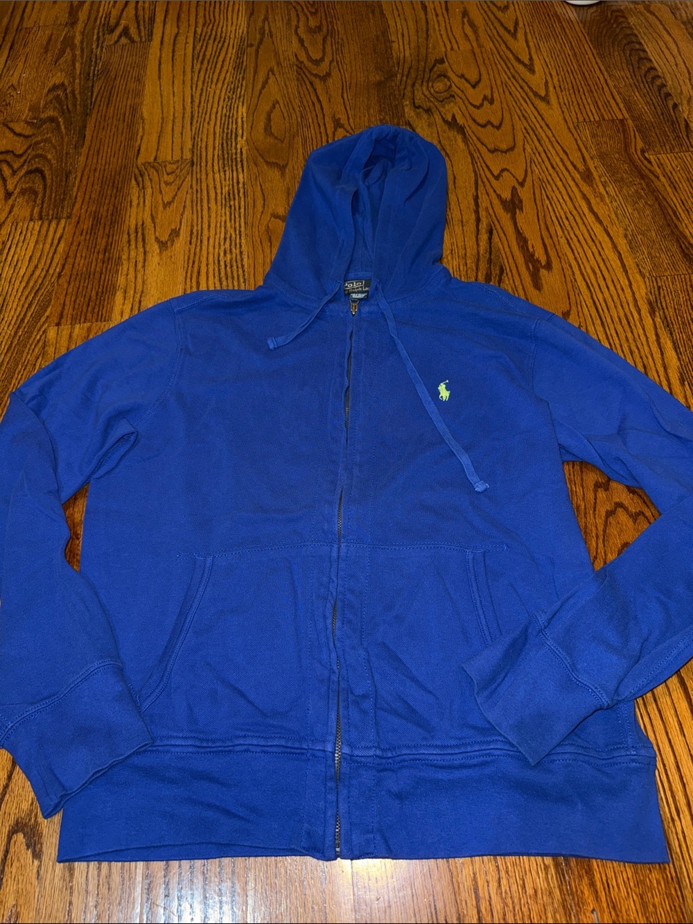 Polo Ralph Lauren men’s zippered hooded sweatshirt in royal blue size large NWOT